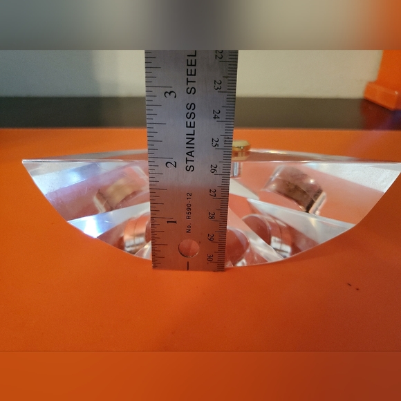 Movado Crystal Pyramid Clock goldtone - Picture 4 of 9